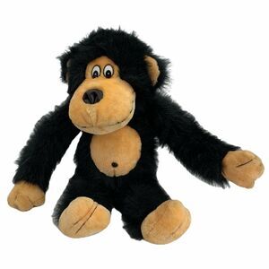 90s Vtg Monkey Gorilla Ape Black Beige Animal Plush Game Prize Carnival Fair 24”